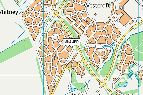 MK4 4BD map - OS VectorMap District (Ordnance Survey) MK4 4BD map - OS VectorMap District (Ordnance Survey)