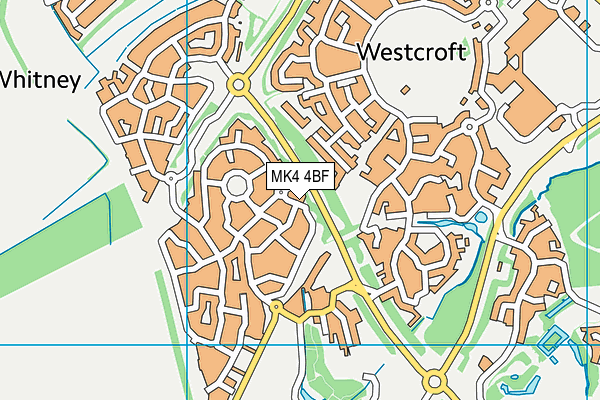 MK4 4BF map - OS VectorMap District (Ordnance Survey) MK4 4BF map - OS VectorMap District (Ordnance Survey)