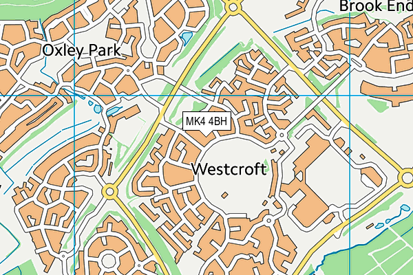 MK4 4BH map - OS VectorMap District (Ordnance Survey) MK4 4BH map - OS VectorMap District (Ordnance Survey)