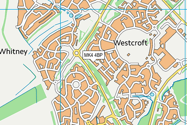 MK4 4BP map - OS VectorMap District (Ordnance Survey) MK4 4BP map - OS VectorMap District (Ordnance Survey)
