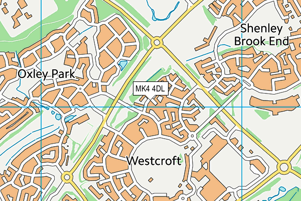 MK4 4DL map - OS VectorMap District (Ordnance Survey) MK4 4DL map - OS VectorMap District (Ordnance Survey)