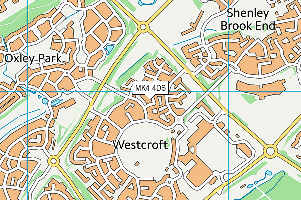 MK4 4DS map - OS VectorMap District (Ordnance Survey) MK4 4DS map - OS VectorMap District (Ordnance Survey)