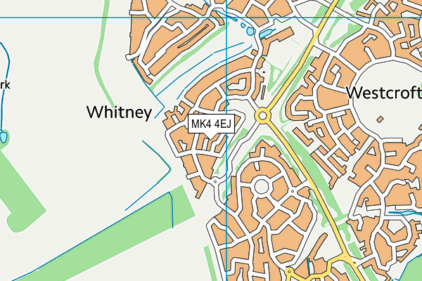 MK4 4EJ map - OS VectorMap District (Ordnance Survey)