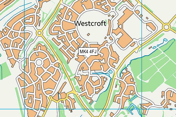 MK4 4FJ map - OS VectorMap District (Ordnance Survey) MK4 4FJ map - OS VectorMap District (Ordnance Survey)