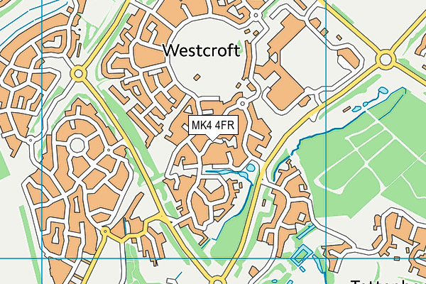 MK4 4FR map - OS VectorMap District (Ordnance Survey) MK4 4FR map - OS VectorMap District (Ordnance Survey)