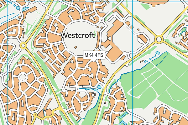 MK4 4FS map - OS VectorMap District (Ordnance Survey) MK4 4FS map - OS VectorMap District (Ordnance Survey)