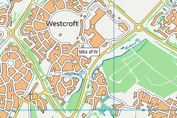 MK4 4FW map - OS VectorMap District (Ordnance Survey) MK4 4FW map - OS VectorMap District (Ordnance Survey)