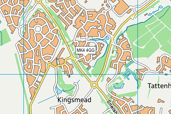 MK4 4GG map - OS VectorMap District (Ordnance Survey)