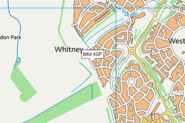 MK4 4GP map - OS VectorMap District (Ordnance Survey) MK4 4GP map - OS VectorMap District (Ordnance Survey)