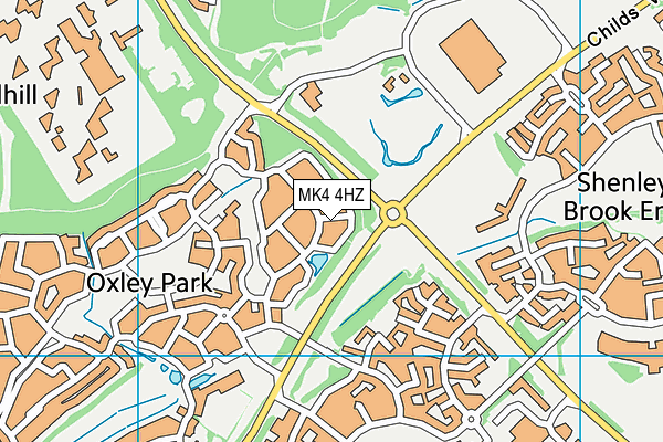 MK4 4HZ map - OS VectorMap District (Ordnance Survey) MK4 4HZ map - OS VectorMap District (Ordnance Survey)