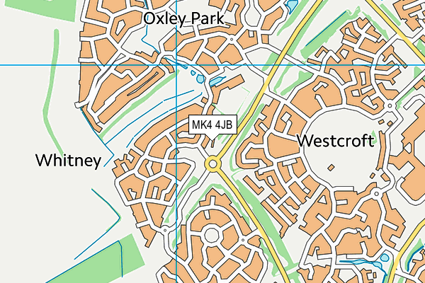 MK4 4JB map - OS VectorMap District (Ordnance Survey) MK4 4JB map - OS VectorMap District (Ordnance Survey)