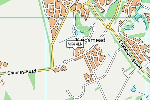 MK4 4LN map - OS VectorMap District (Ordnance Survey) MK4 4LN map - OS VectorMap District (Ordnance Survey)