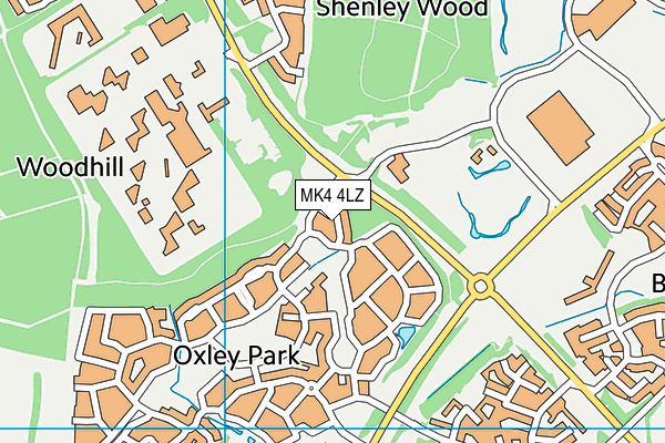 MK4 4LZ map - OS VectorMap District (Ordnance Survey) MK4 4LZ map - OS VectorMap District (Ordnance Survey)