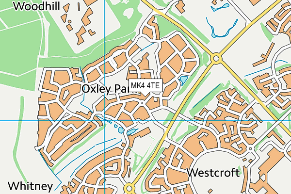 MK4 4TE map - OS VectorMap District (Ordnance Survey) MK4 4TE map - OS VectorMap District (Ordnance Survey)