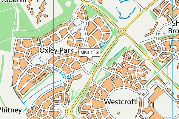 MK4 4TG map - OS VectorMap District (Ordnance Survey) MK4 4TG map - OS VectorMap District (Ordnance Survey)