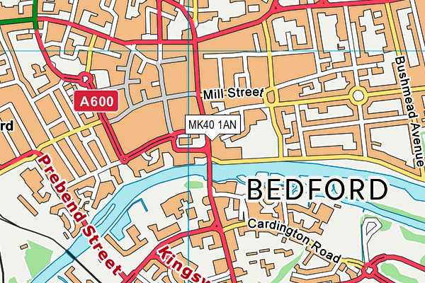 MK40 1AN map - OS VectorMap District (Ordnance Survey) MK40 1AN map - OS VectorMap District (Ordnance Survey)