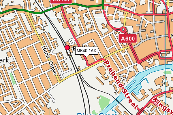 MK40 1AX map - OS VectorMap District (Ordnance Survey) MK40 1AX map - OS VectorMap District (Ordnance Survey)