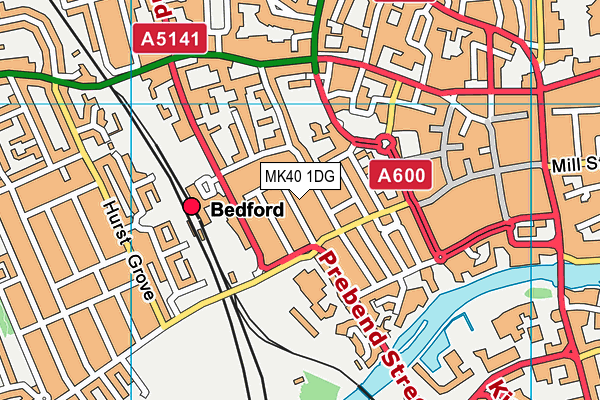 MK40 1DG map - OS VectorMap District (Ordnance Survey) MK40 1DG map - OS VectorMap District (Ordnance Survey)