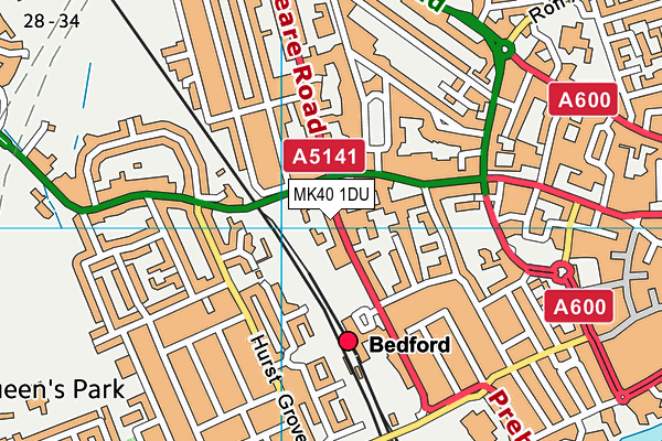 MK40 1DU map - OS VectorMap District (Ordnance Survey) MK40 1DU map - OS VectorMap District (Ordnance Survey)