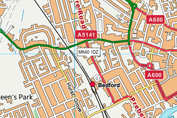 MK40 1DZ map - OS VectorMap District (Ordnance Survey) MK40 1DZ map - OS VectorMap District (Ordnance Survey)