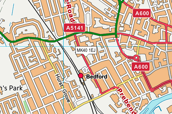 MK40 1EJ map - OS VectorMap District (Ordnance Survey) MK40 1EJ map - OS VectorMap District (Ordnance Survey)