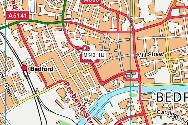 MK40 1HJ map - OS VectorMap District (Ordnance Survey) MK40 1HJ map - OS VectorMap District (Ordnance Survey)