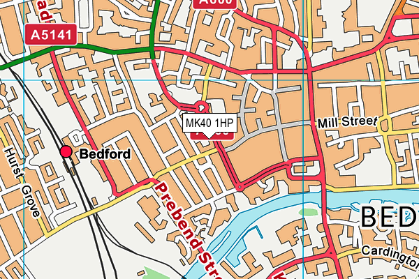 MK40 1HP map - OS VectorMap District (Ordnance Survey) MK40 1HP map - OS VectorMap District (Ordnance Survey)