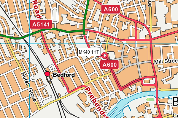 MK40 1HT map - OS VectorMap District (Ordnance Survey) MK40 1HT map - OS VectorMap District (Ordnance Survey)