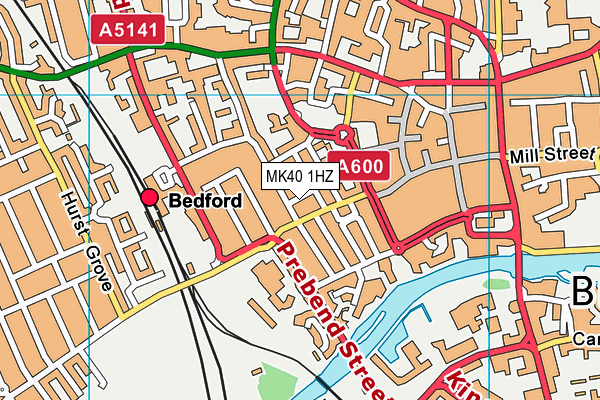 MK40 1HZ map - OS VectorMap District (Ordnance Survey) MK40 1HZ map - OS VectorMap District (Ordnance Survey)