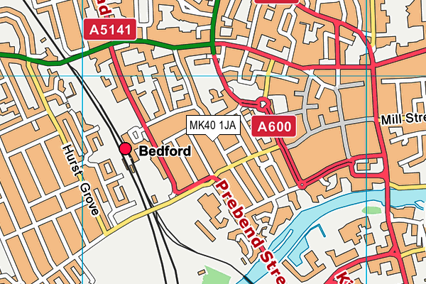 MK40 1JA map - OS VectorMap District (Ordnance Survey) MK40 1JA map - OS VectorMap District (Ordnance Survey)
