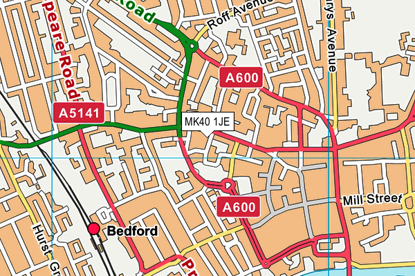 MK40 1JE map - OS VectorMap District (Ordnance Survey) MK40 1JE map - OS VectorMap District (Ordnance Survey)