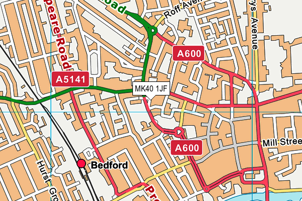 MK40 1JF map - OS VectorMap District (Ordnance Survey) MK40 1JF map - OS VectorMap District (Ordnance Survey)
