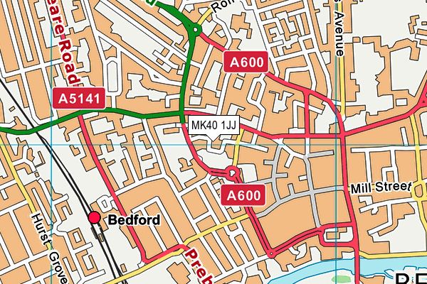 MK40 1JJ map - OS VectorMap District (Ordnance Survey) MK40 1JJ map - OS VectorMap District (Ordnance Survey)