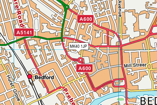 MK40 1JP map - OS VectorMap District (Ordnance Survey) MK40 1JP map - OS VectorMap District (Ordnance Survey)