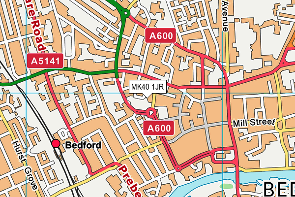 MK40 1JR map - OS VectorMap District (Ordnance Survey) MK40 1JR map - OS VectorMap District (Ordnance Survey)