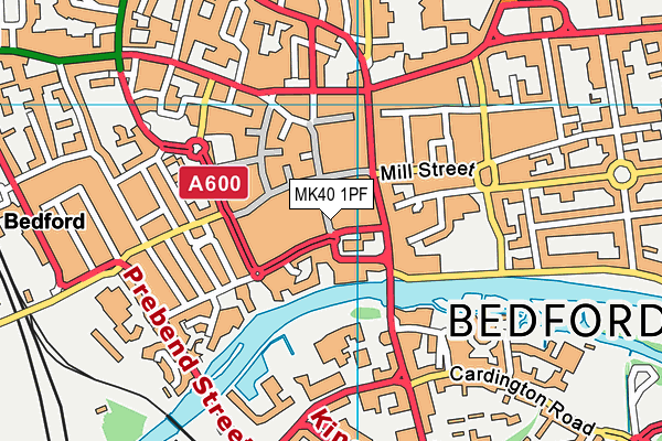 MK40 1PF map - OS VectorMap District (Ordnance Survey) MK40 1PF map - OS VectorMap District (Ordnance Survey)