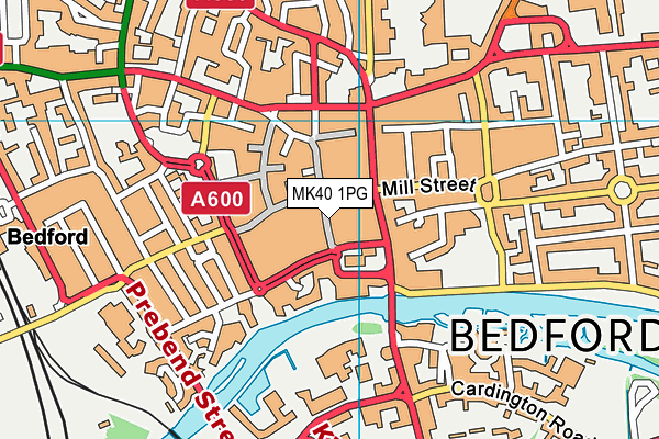 MK40 1PG map - OS VectorMap District (Ordnance Survey)