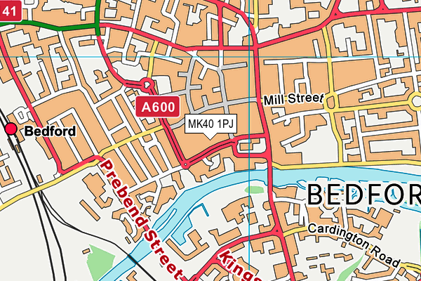 MK40 1PJ map - OS VectorMap District (Ordnance Survey) MK40 1PJ map - OS VectorMap District (Ordnance Survey)