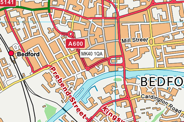 MK40 1QA map - OS VectorMap District (Ordnance Survey) MK40 1QA map - OS VectorMap District (Ordnance Survey)