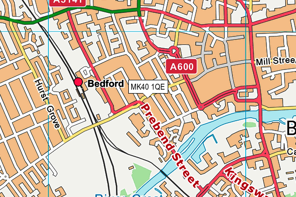 MK40 1QE map - OS VectorMap District (Ordnance Survey) MK40 1QE map - OS VectorMap District (Ordnance Survey)