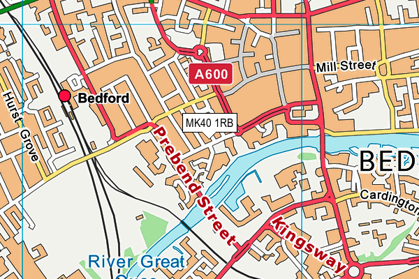 MK40 1RB map - OS VectorMap District (Ordnance Survey) MK40 1RB map - OS VectorMap District (Ordnance Survey)