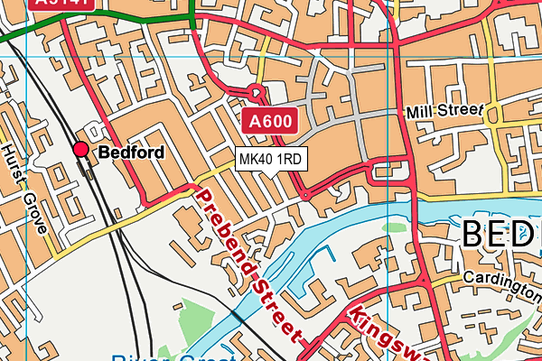 MK40 1RD map - OS VectorMap District (Ordnance Survey) MK40 1RD map - OS VectorMap District (Ordnance Survey)