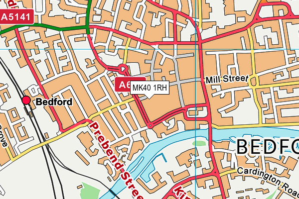 MK40 1RH map - OS VectorMap District (Ordnance Survey) MK40 1RH map - OS VectorMap District (Ordnance Survey)
