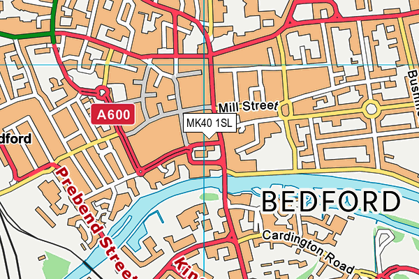 MK40 1SL map - OS VectorMap District (Ordnance Survey)