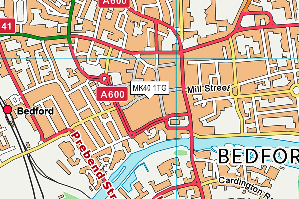 MK40 1TG map - OS VectorMap District (Ordnance Survey) MK40 1TG map - OS VectorMap District (Ordnance Survey)