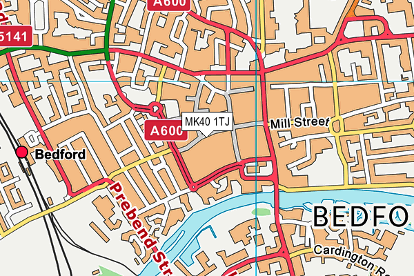 MK40 1TJ map - OS VectorMap District (Ordnance Survey) MK40 1TJ map - OS VectorMap District (Ordnance Survey)