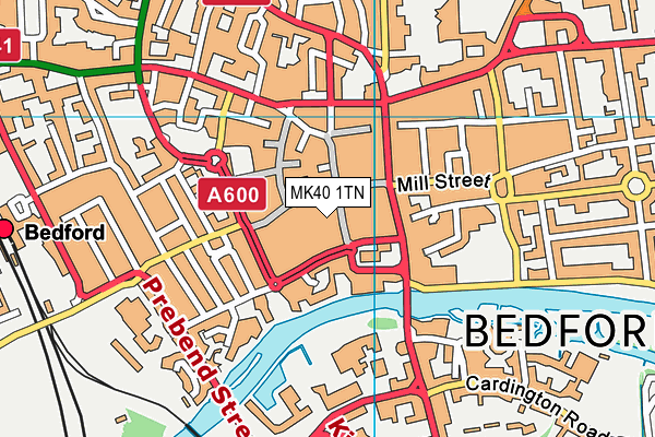 MK40 1TN map - OS VectorMap District (Ordnance Survey) MK40 1TN map - OS VectorMap District (Ordnance Survey)