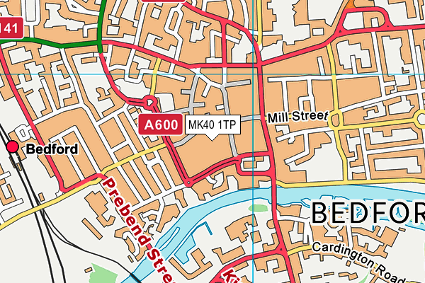 MK40 1TP map - OS VectorMap District (Ordnance Survey) MK40 1TP map - OS VectorMap District (Ordnance Survey)