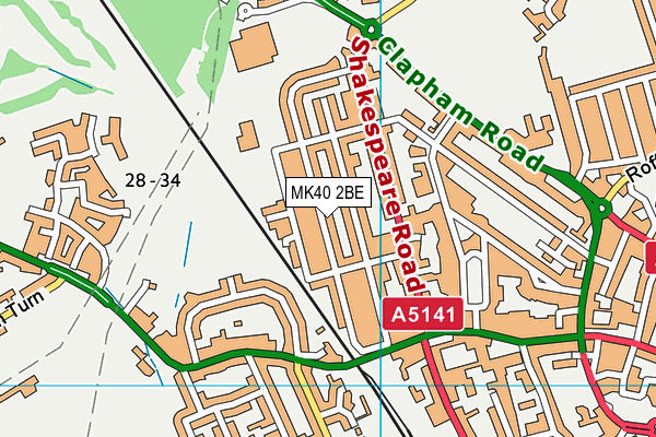 MK40 2BE map - OS VectorMap District (Ordnance Survey) MK40 2BE map - OS VectorMap District (Ordnance Survey)