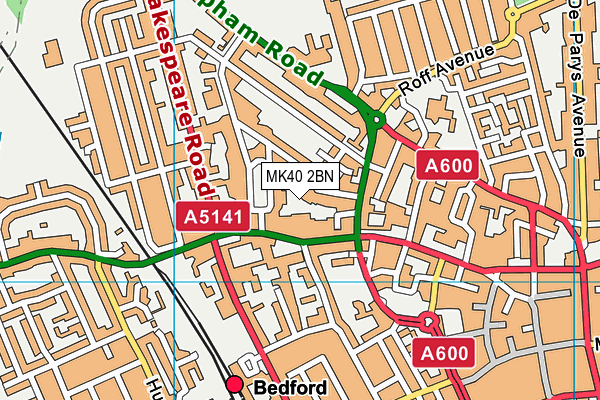MK40 2BN map - OS VectorMap District (Ordnance Survey) MK40 2BN map - OS VectorMap District (Ordnance Survey)